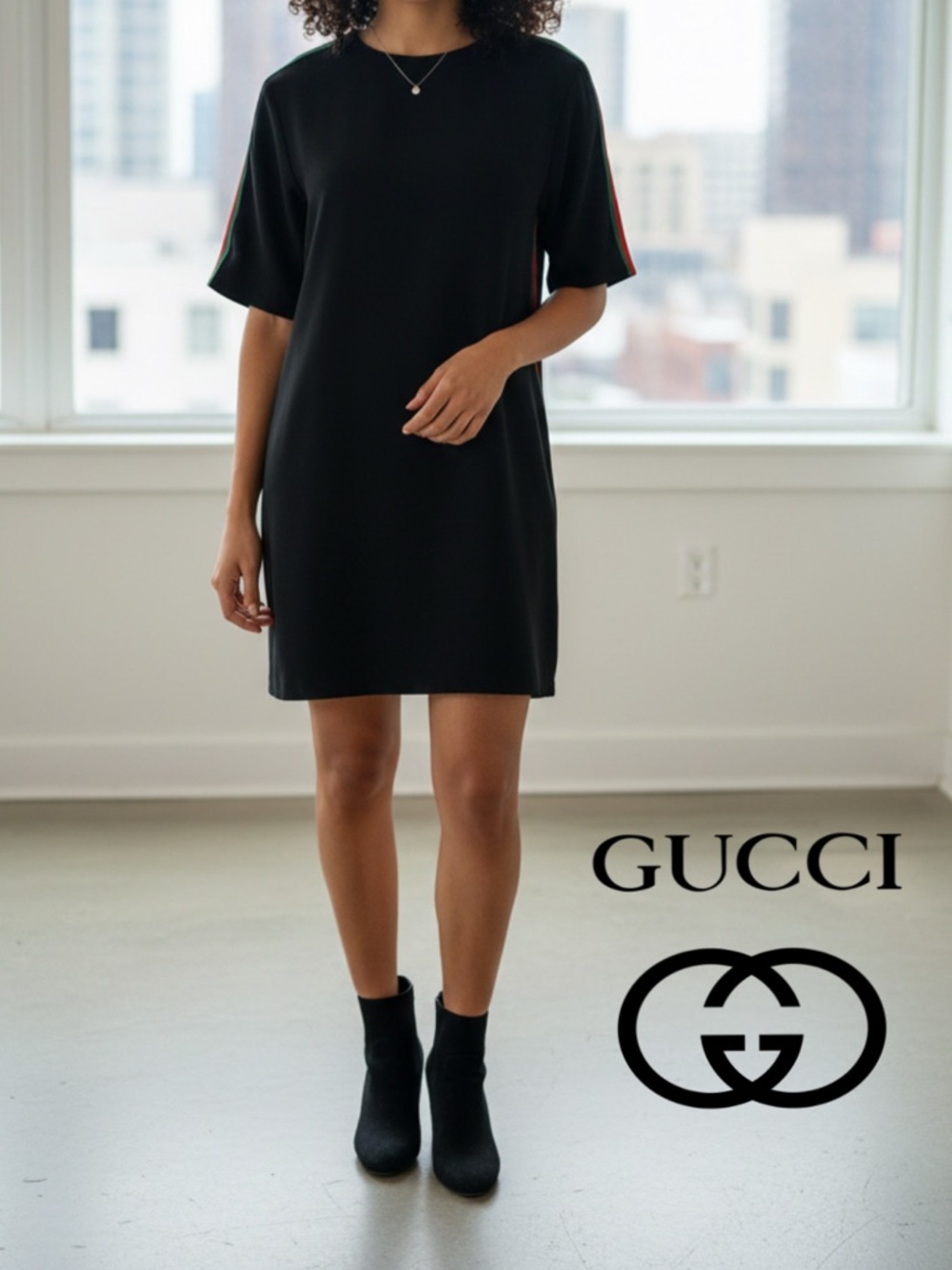 Gucci Black Dress Iconic Web Stripe IT - Picture 7 of 7